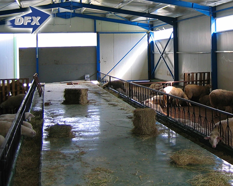 Low Cost House Designed Prefabricated Farm Goat Shed Barns