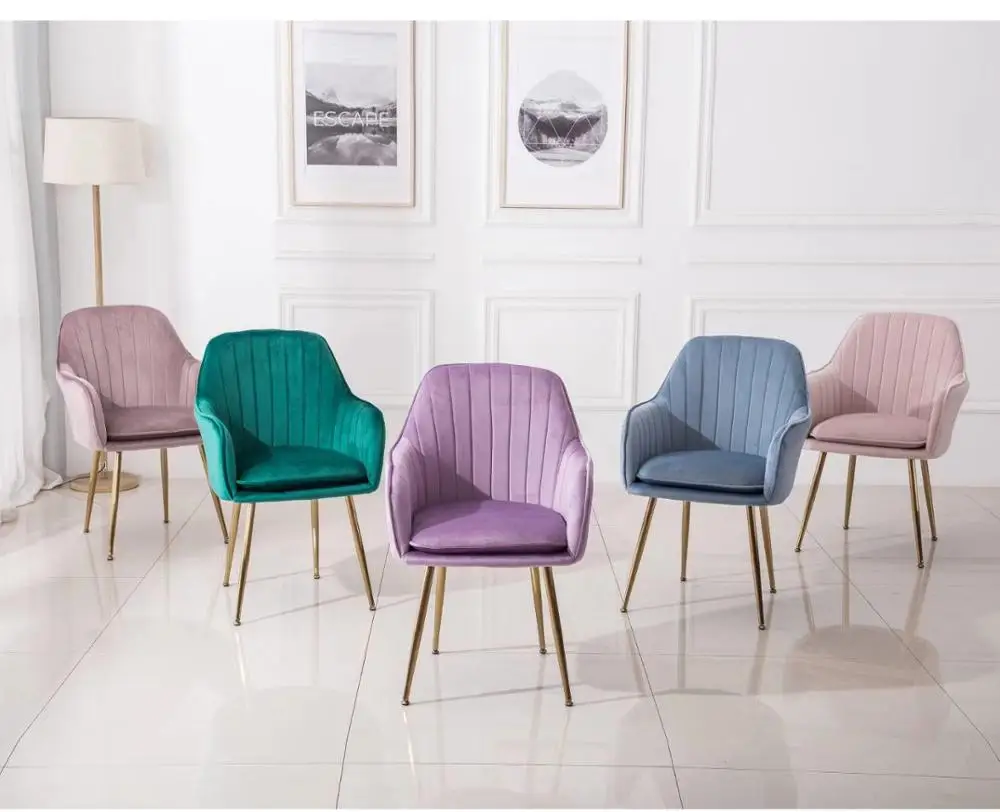 
Popular nordicals upholstered dining chairs pink dressing chair for sale CHAIR VELVET 