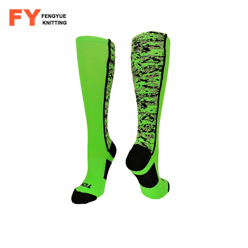 FY-II-0174 neon green baseball socks lime green baseball socks