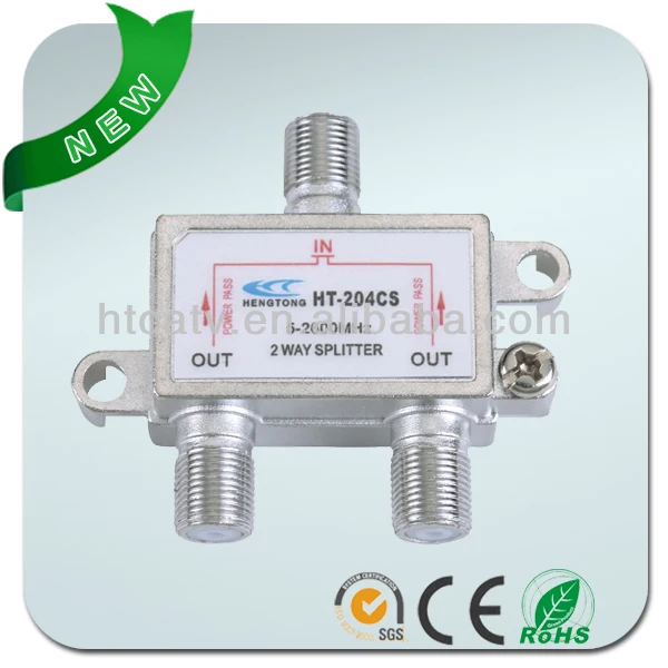 Hengtong 2 Way SAT All Ports Power Pass Splitter for LNB