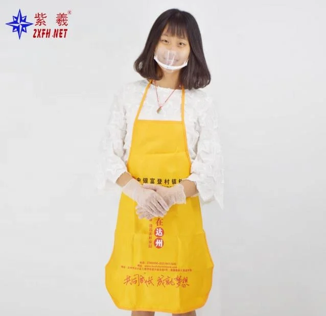 Customized Aprons style fashion glossy waterproof apron  kitchen aprons