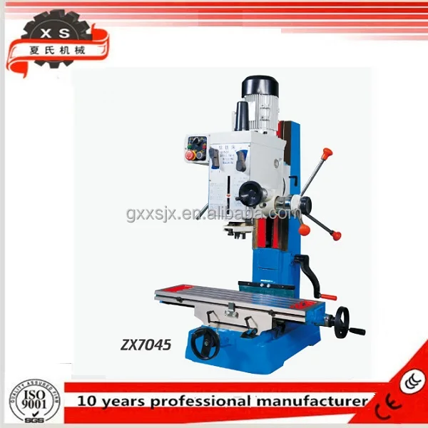 gear head zx7045 milling machine and drilling