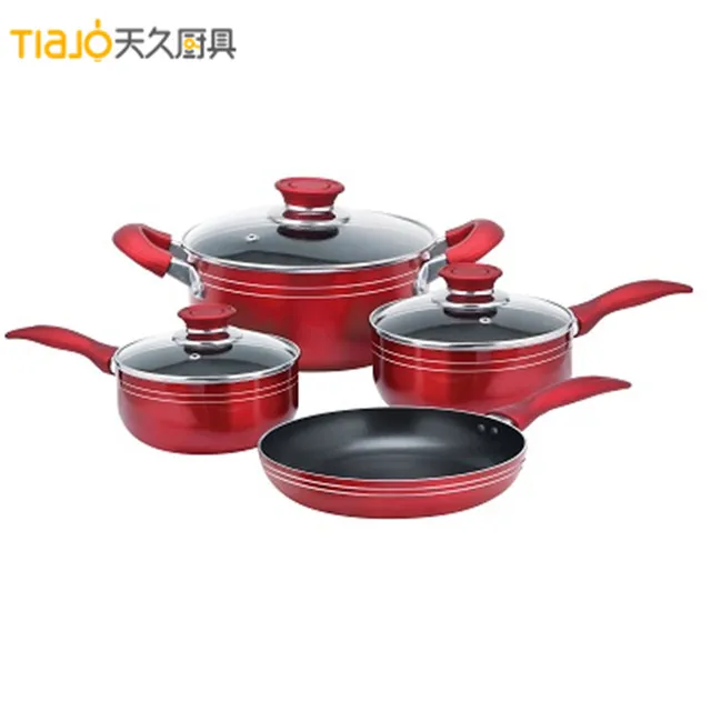 
Aluminum non-stick inner coating high quality cookware set 