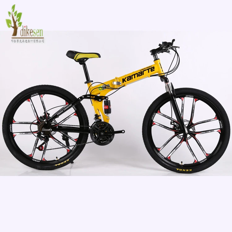 Disk Brake Mountain Bike Bicycle made in china 2019 air tire folding Adult Variable Speed High Carbon Steel Frame