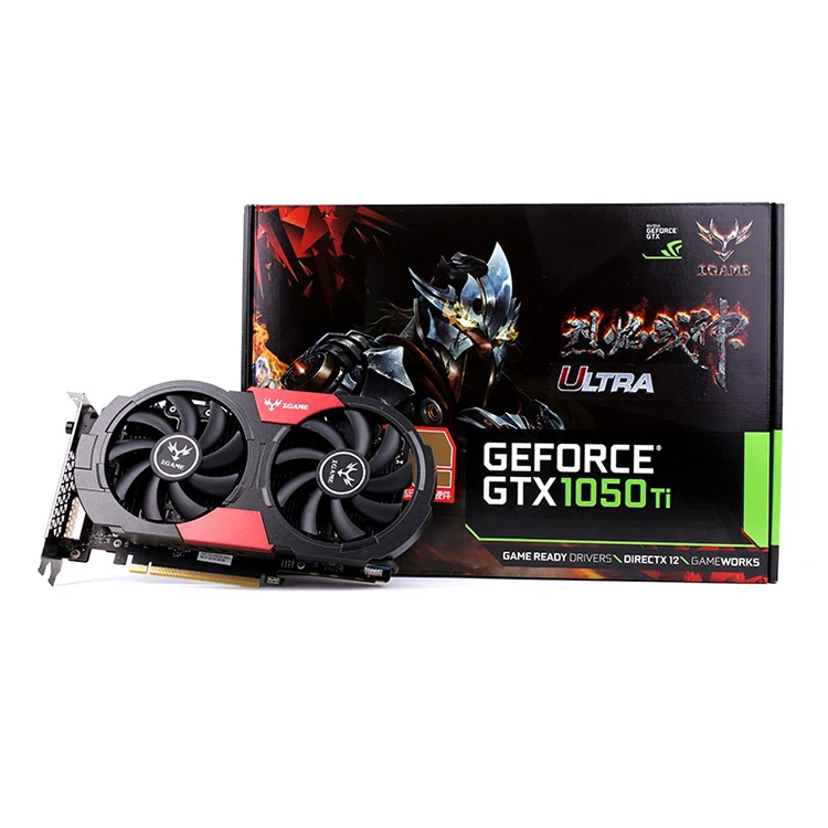 COLORFUL NVIDIA GTX1050Ti 4G GDDR5 Desktop Computer Game Graphics Card with 7000MHz 128bit