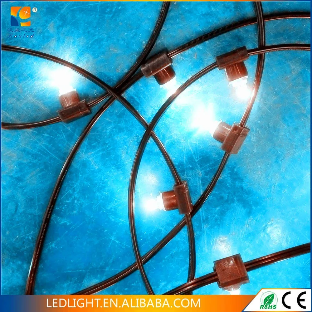LED Clip Lights White PVC Cable Twinkle Copper Wire Light Led String 666L Colored Box Outdoor 100M Christmas Tree Decoration 10m
