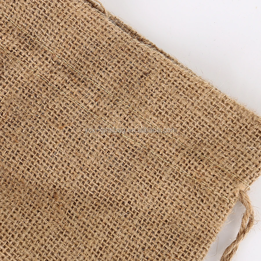 2019 China manufacturer Durable Drawstring Jute Bag Reusable Burlap Sack