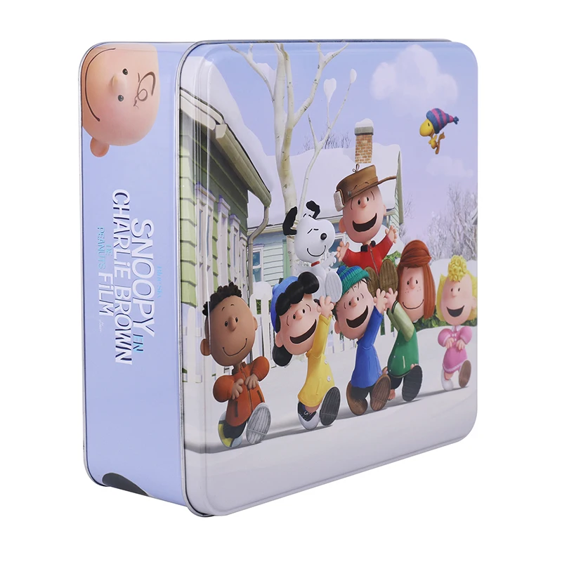 Пустая коробка для печенья, квадратная металлическая жестяная коробка для упаковки Mooncake