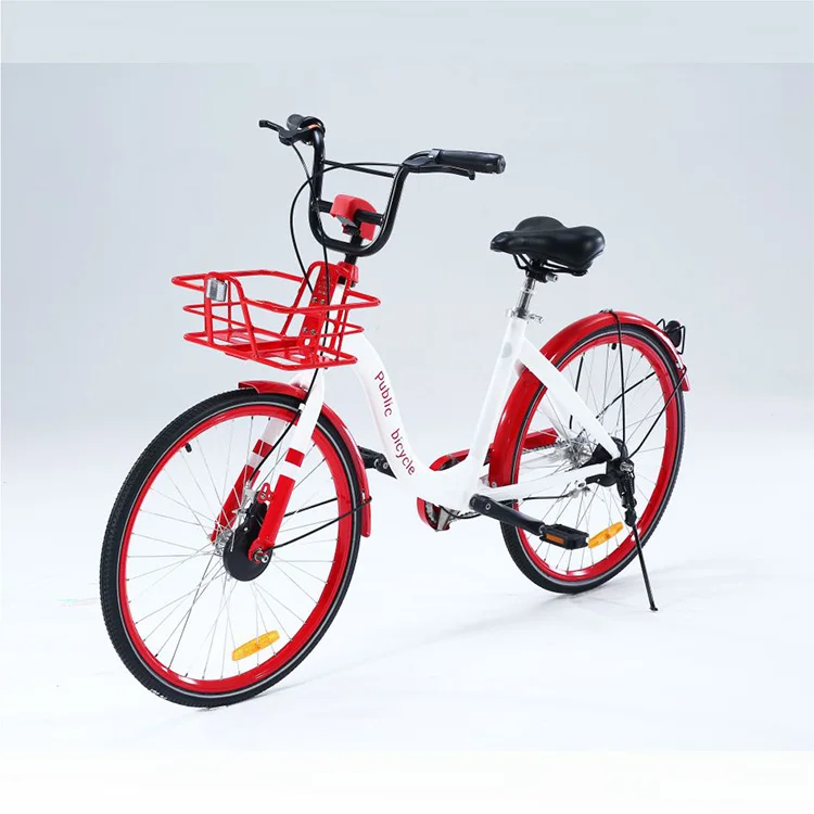 City Rental Single Speed Bicycle with GPS Smart Lock Public Bike Sharing Three Speed Features