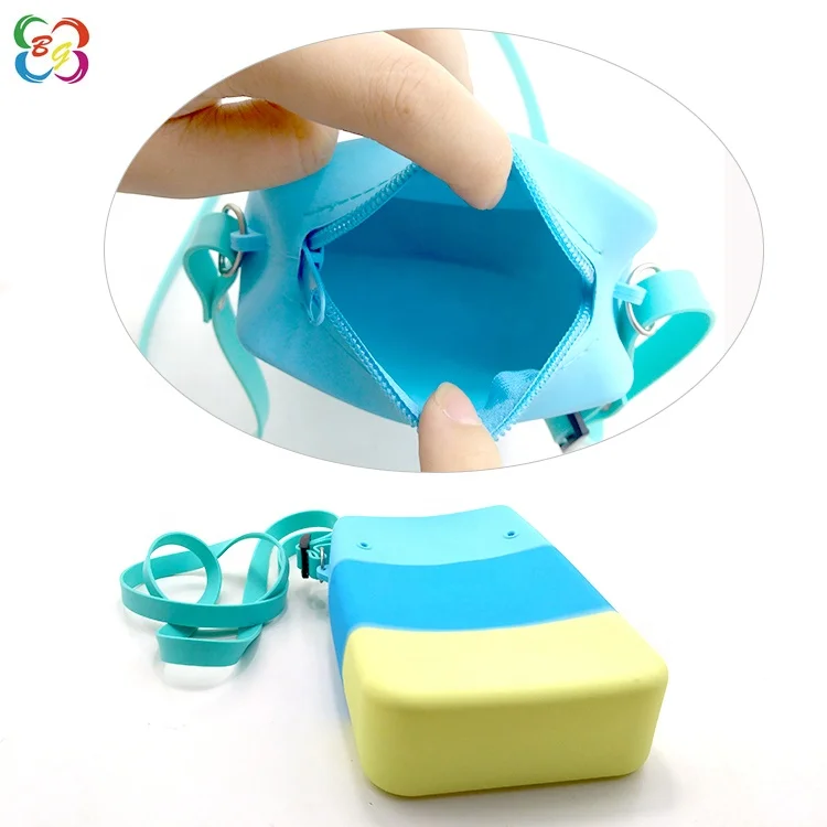 Fashion Customized Logo Crossbody Sling Bag Silicone Shoulder Bag