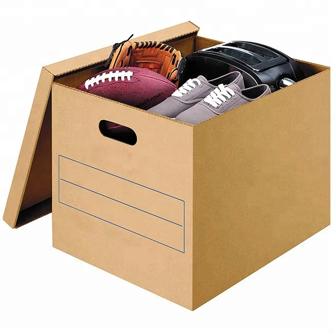 
Custom Printed Handmade Corrugated Carton Kraft Paper Custom Banker Box 