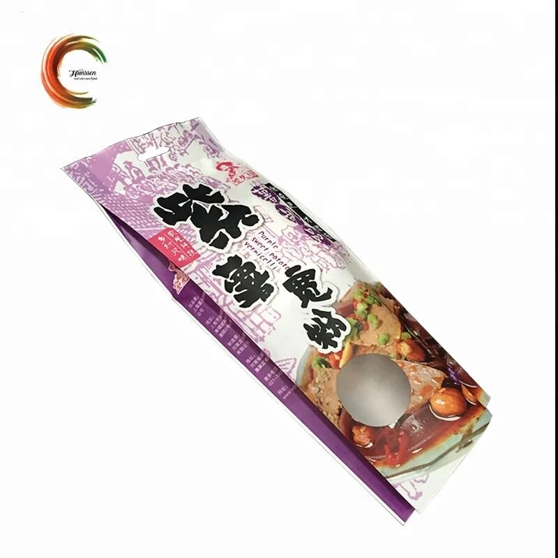 Eco-friendly four sides seal bag plastic food packaging