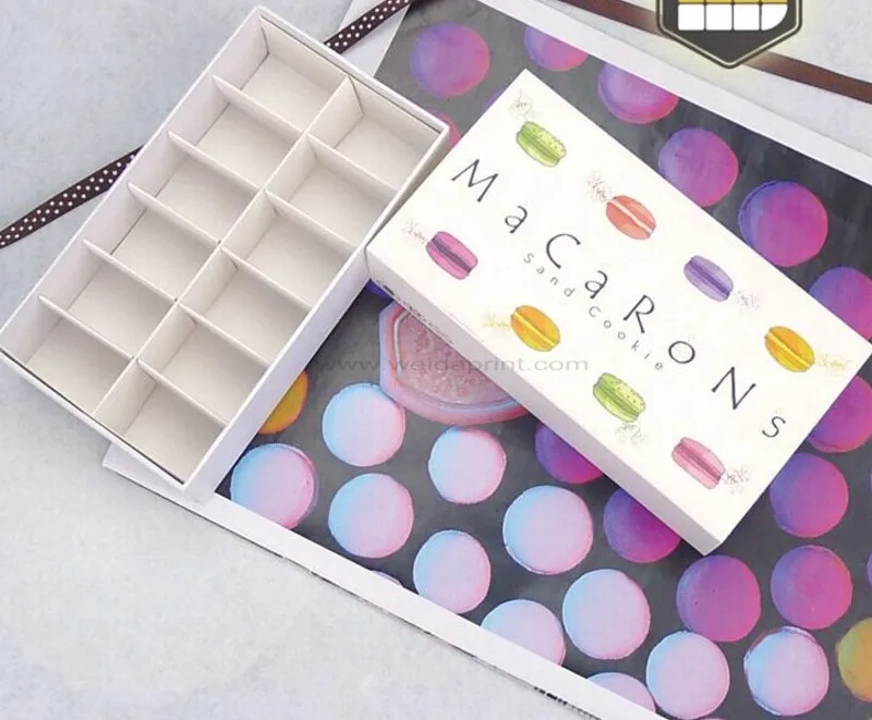Wholesale Custom Design Logo Printing macarons box with insert Foldable Cake Cookie Bread Pastry Donuts Macaron Packaging Boxes