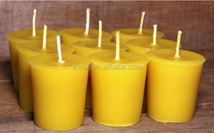 Pure yellow pillar cylinder beeswax candle