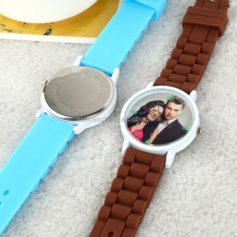 Sublimation blank watch Custom logo silicone digital watch for sublimation printing photo watch