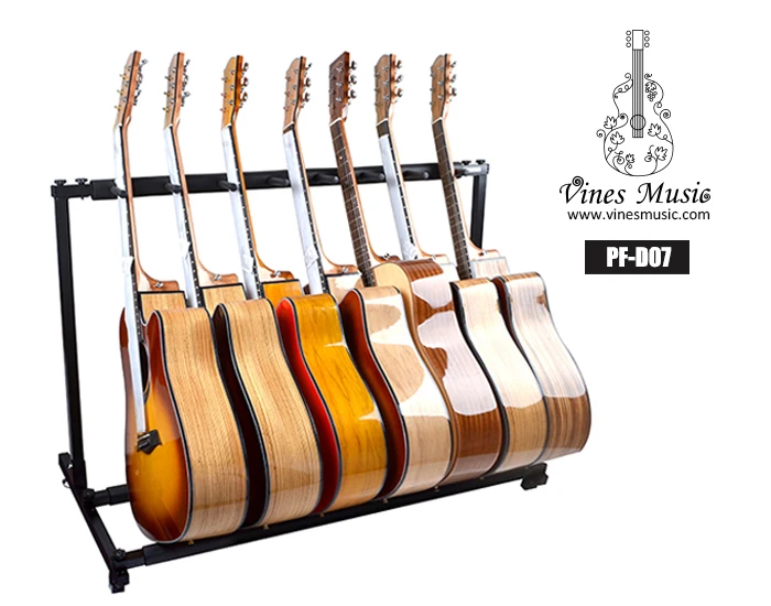 Wholesale 7 pcs multiple acoustic guitar display rack stand (PF-D07)