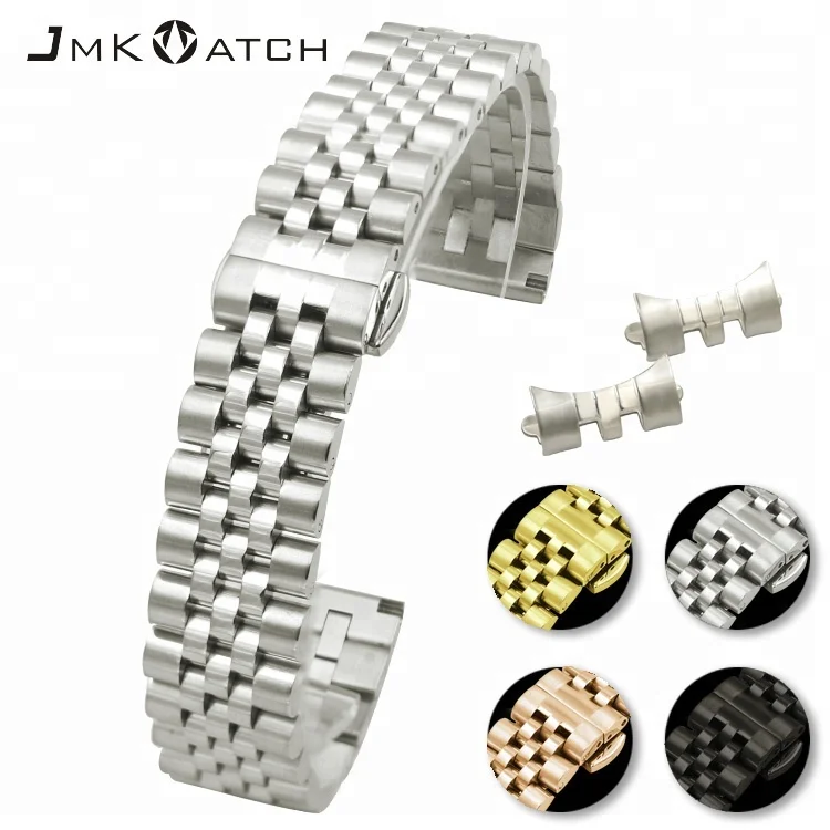 
Five beads solid interface universal Metal Strap Wrist Bracelet Watch Band for rolex citizen watch 