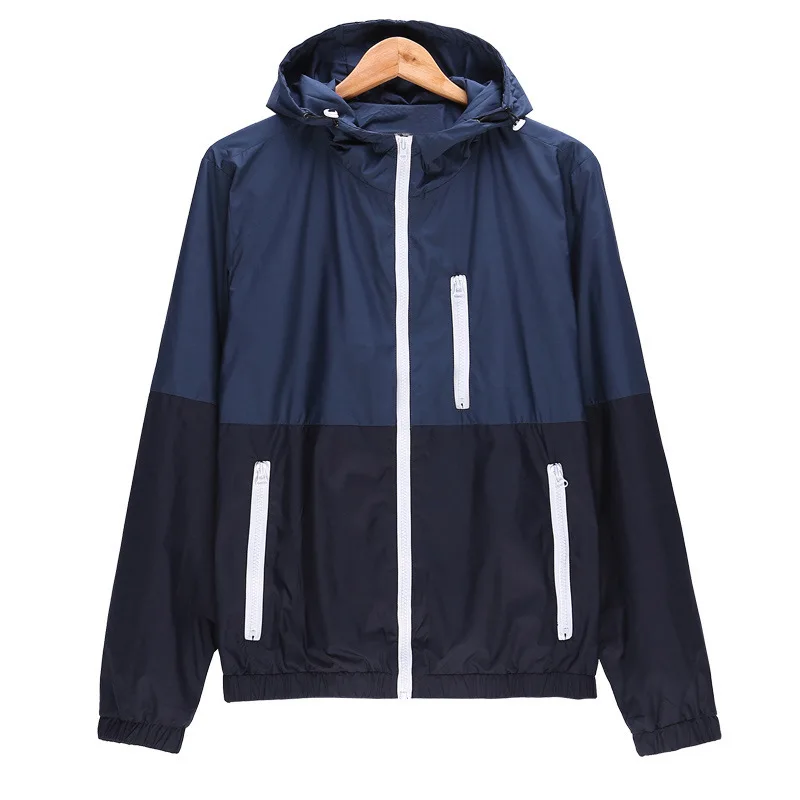 
Wholesale Hooded windbreaker rain jacket for men 