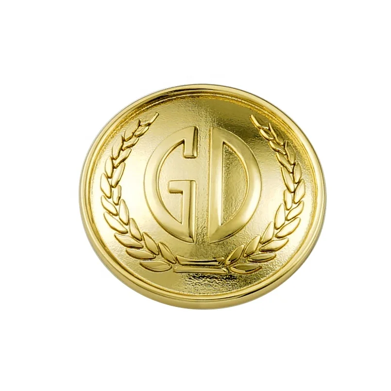 High End Sewing Metal Shank Button Alloy, Custom Rose Gold Jeans Metal Button For Garment