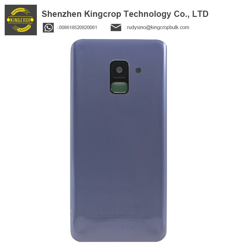 For Samsung Galaxy A8 2018 A530 SM-A530F A530F A530DS Battery Cover Rear Door with camera lens  Glass Housing Case
