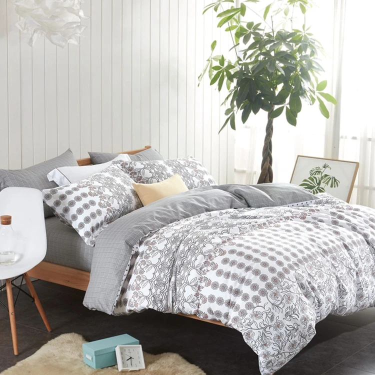 4 pcs dubai duvet cover sets 100% cotton 200t printed bedsheet set bedsheets with duvets and pillow