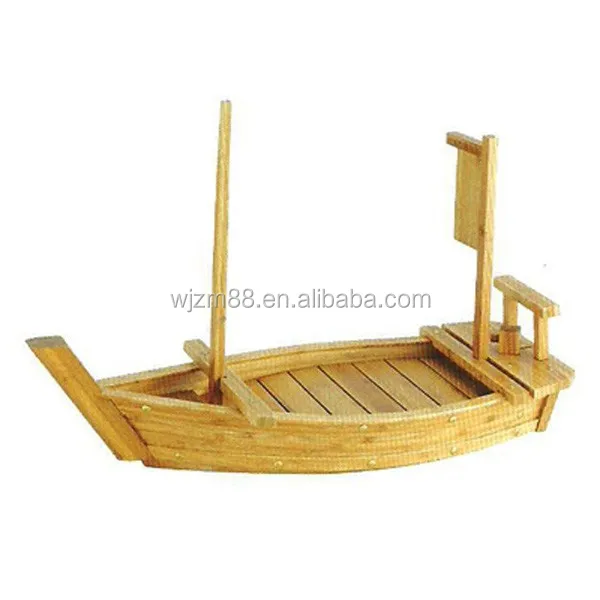 Japanese style wooden sushi boats serving tray wholesale