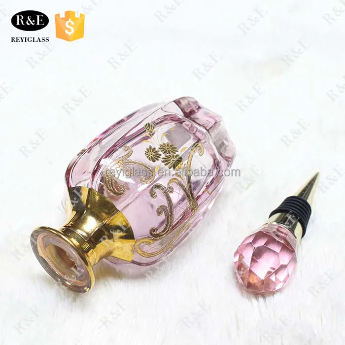 handmade big octagonal pink arabian oud perfume bottle for 150ml