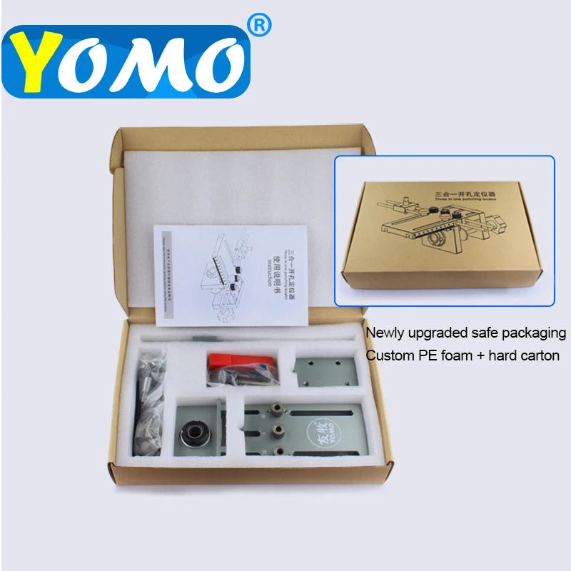 Aluminium Alloy wood Dowelling Jig Set Wood Dowel Drilling Position kit Cam Jig drill guide kit MD590