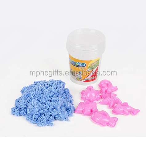 Indoor Playing Educational Sand Toy in plastic box Super Alive Magic Colorful Modeling Sand for kids play