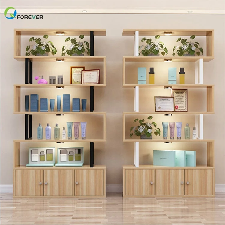 Wood Shelving Display Shelf for Grocery Packaged Foods In Supermarket