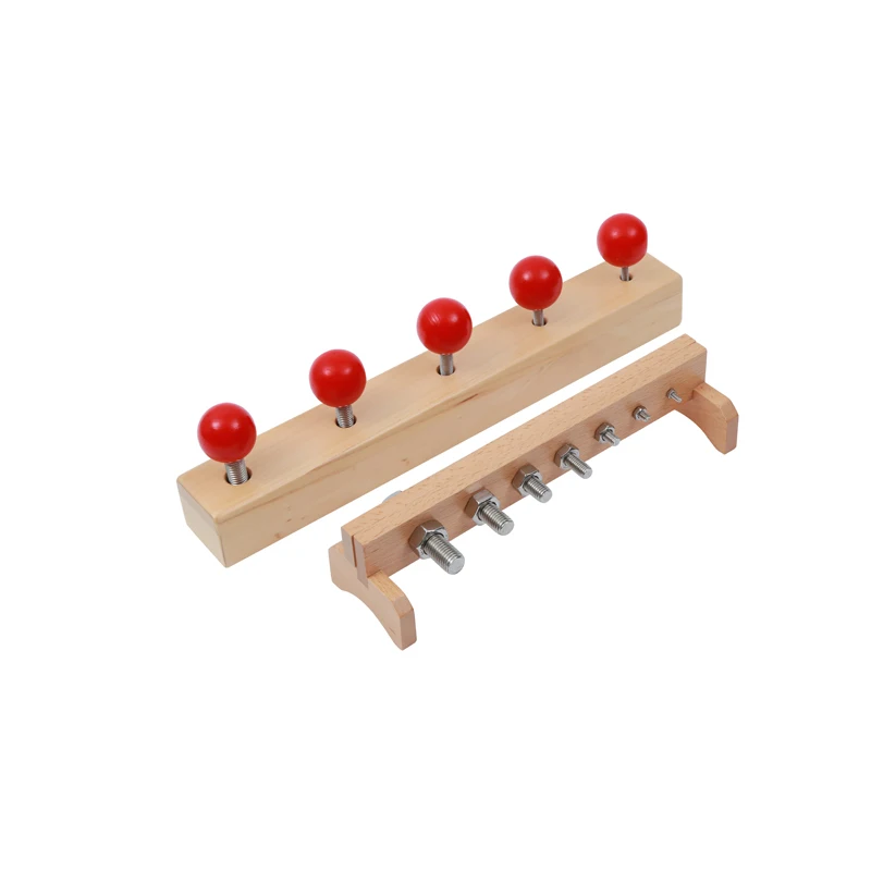 Деревянные игрушки Монтессори высокого качества, учебное пособие Монтессори, Обучающие гайки и болты