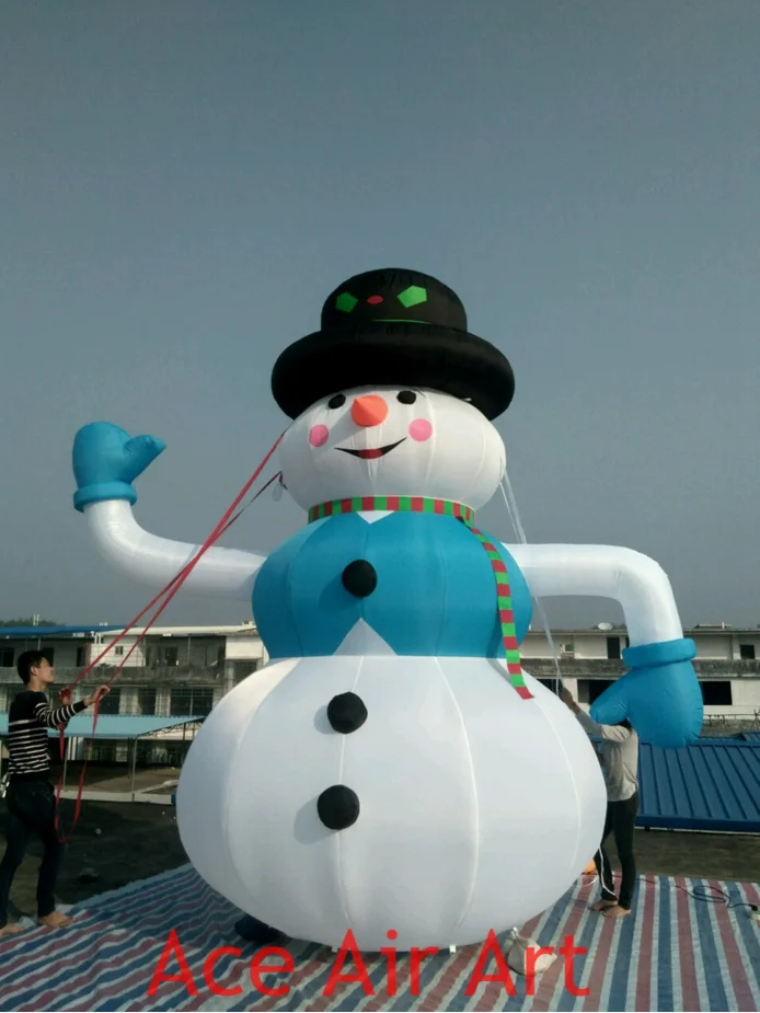 Large Inflatable Christmas Snowman Decoration with LED Lamp Model Air Blower Accessories 1-Year Warranty for Rental
