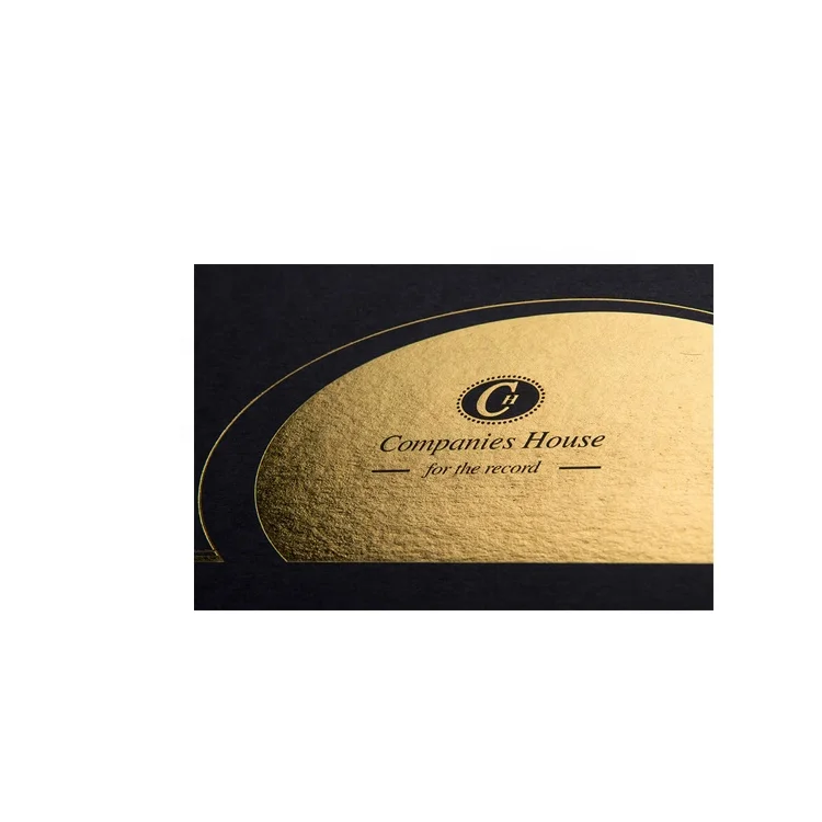 Nobel black private exquisite quality gold foil business card