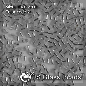 High Quality Fashion JS Glass Seed Beads - 21# Silver Lined 11/0 2-CUT Beads For Garment & Jewelry