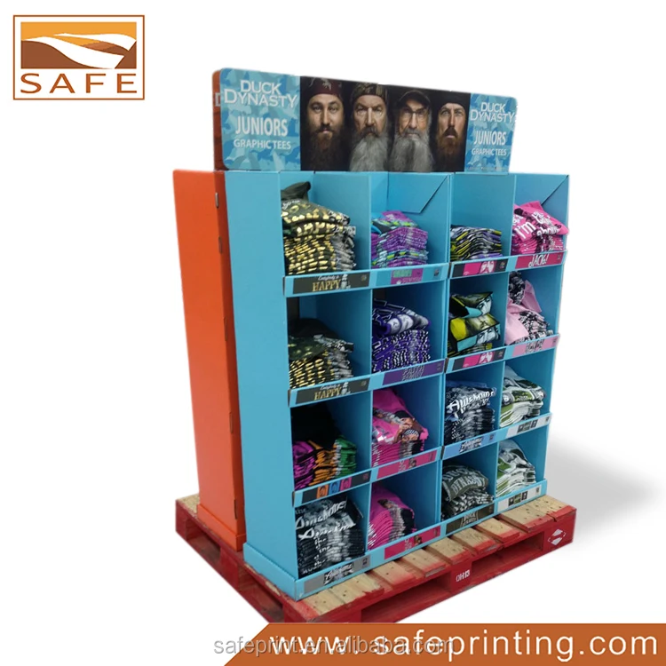 
Custom Paper Foldable Duracell Batteries Pallet Display Rack, Bag Display Rack in Supermarket, Clothes Display Rack For Kids 