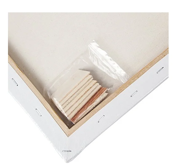 OEM 12X18 inch 100% cotton paulownia wood acid free stretched canvas