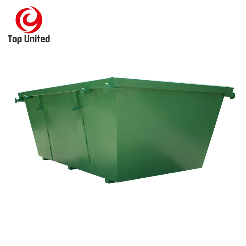 
eco-friendly materials iron metal skip waste trash bin 