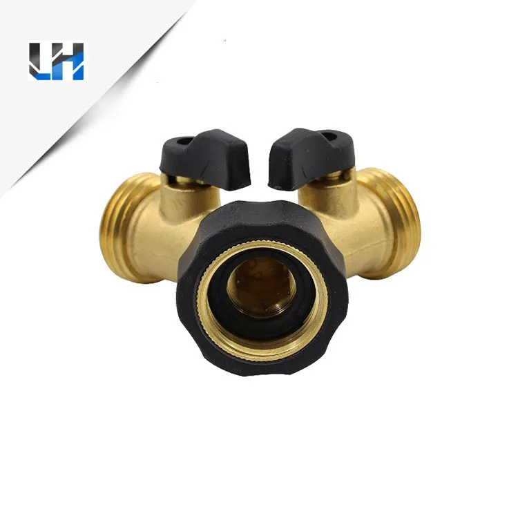 Дворе 2 способом сплошной Y клапан садовый шланг Разъем Splitter адаптер с удобным захватом