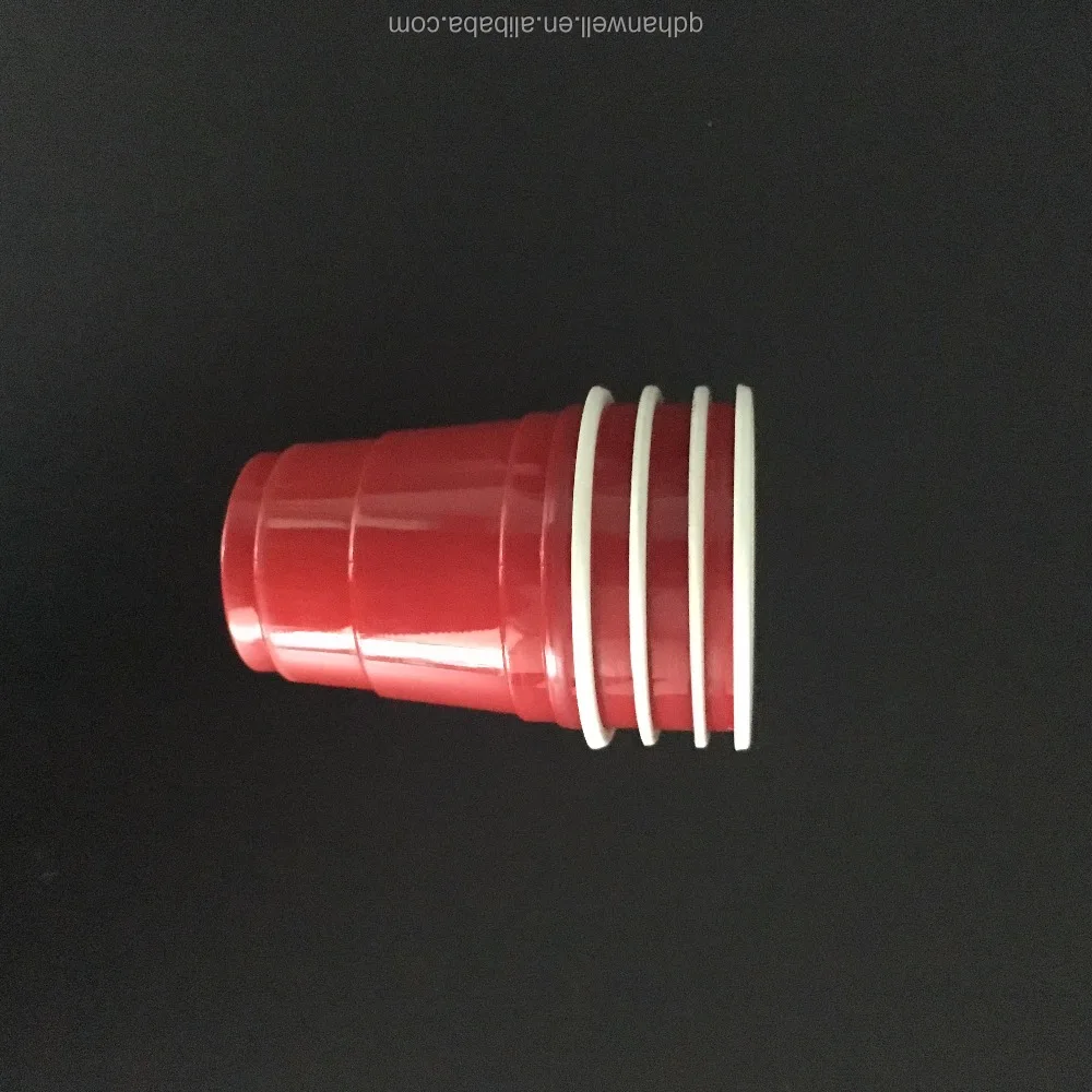 
2oz custom promotional disposable plastic red white cup 