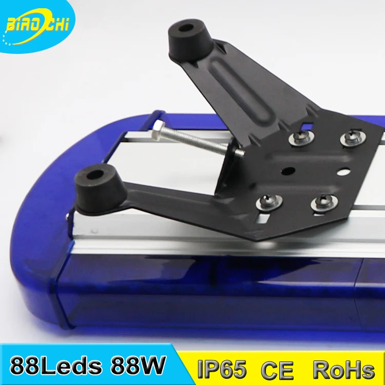 
117CM 88W red blue LED police car rooftop led light bar with 200W siren built in 100W loudspeaker 