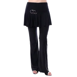 Latin Dance Pants Practice Women Ballroom Skirt Flare Trousers Rumba Cha Cha Samba Tango Clothing