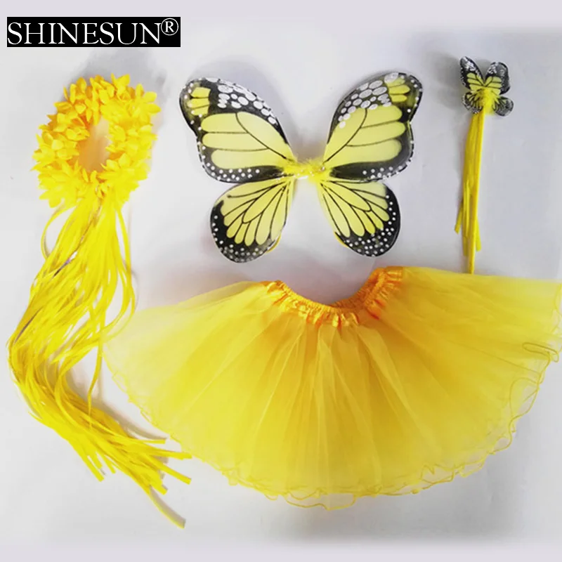 Wholesale Lovely Butterfly Fairy Wings Tutu Costume Sets