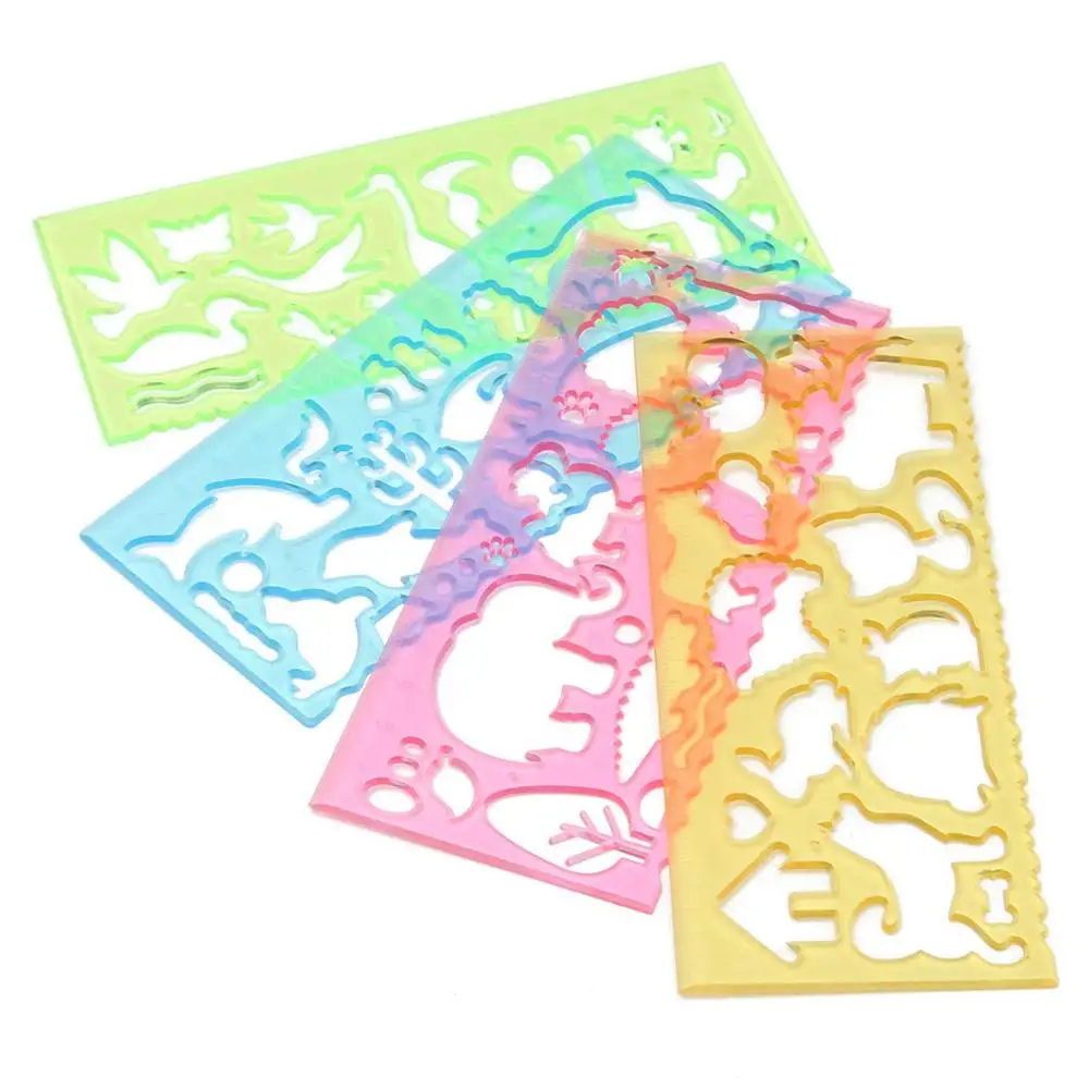 Custom Plastic Pattern Template Stencil Drawing Ruler Stencils
