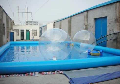 Outdoor Kids amusement park Large Inflatable Water Pool For Water Ball Games Kids hand paddle boats