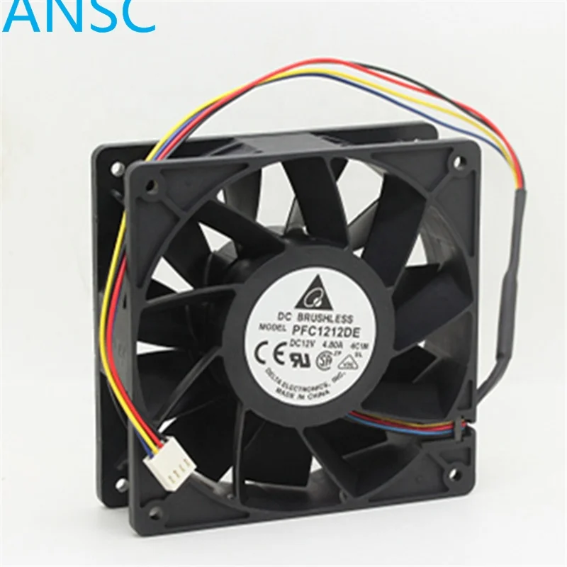 Cheap 4Pin 12*12*3.8cm 4.80A DC12V Cooling Fan PFC1212DE