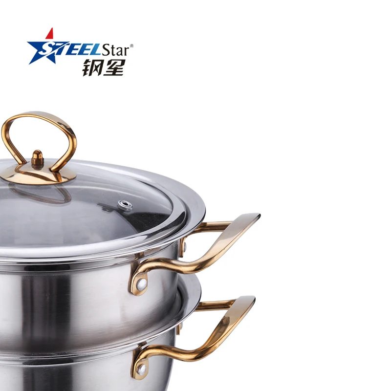 
High quality 2 layers stainless steel 304# steamer pot 