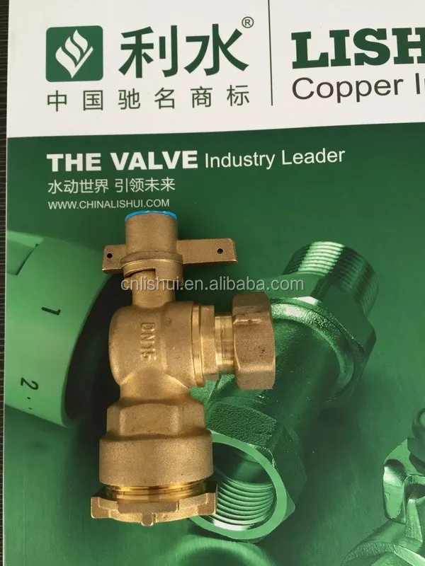 Coupling Connection Angle Brass Lockable Ball Valve