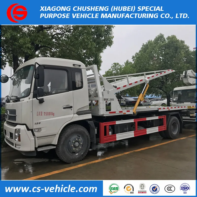
Dongfeng 6 wheels 5T 8tons wrecker towing truck 3 cars road recovery wrecker truck 