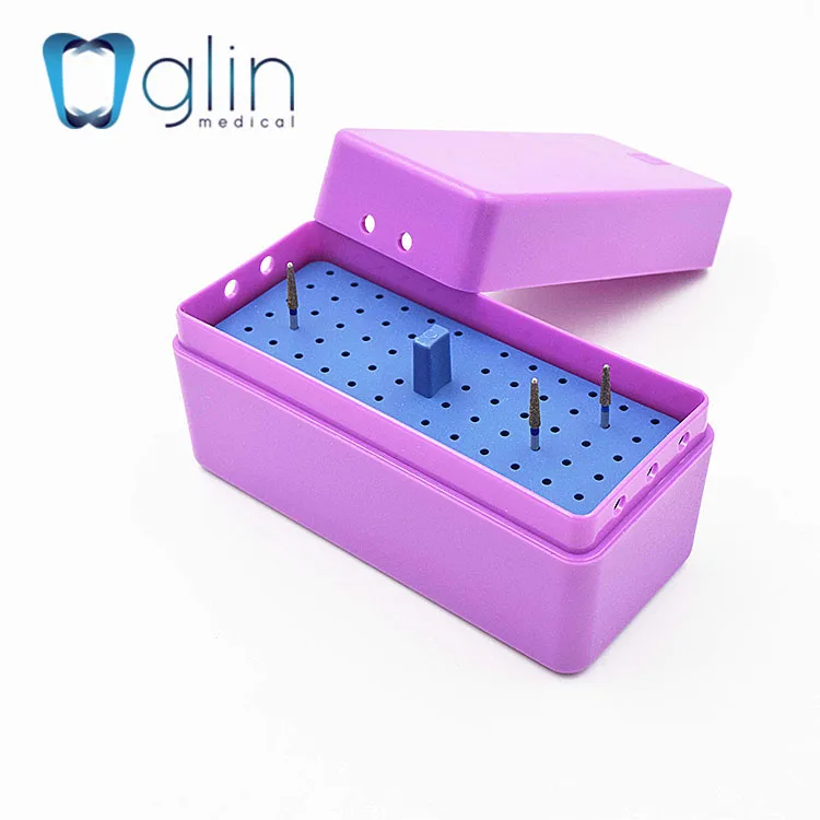 dental sterilization cassette bur holder sterilizer box plastic Dental place storage autoclave dental endo