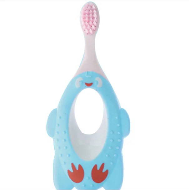 Зубная щетка с мягкими волосами для детей, детская зубная щетка с мультяшным рисунком для обучения младенцев